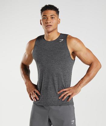 Gymshark Arrival Slim Marl Linnen Herr Svarta Grå | SE 3972ILH